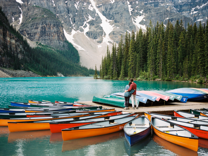 Moraine Lake Canoes Portrait