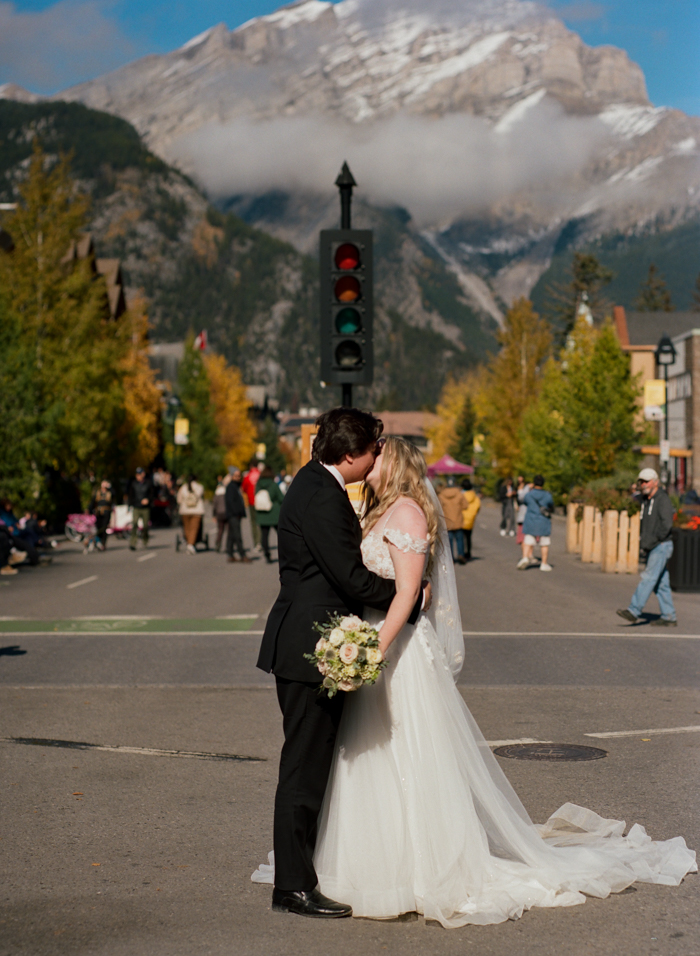 Banff Avenue Wedding Photo